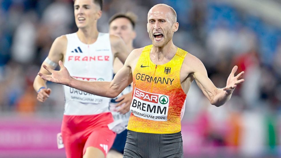 Florian Bremm stürmte zu EM-Silber über 5.000 Meter. Foto: Sven Hoppe