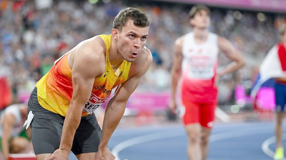 Zufrieden mit Platz fünf über 400 Meter: Jean Paul Bredau. Foto: Sven Hoppe
