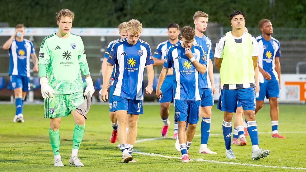 Kickers Emden verlor am Mittwoch mit 2:6 bei Eintracht Norderstedt. Foto: Jens Doden/Emden