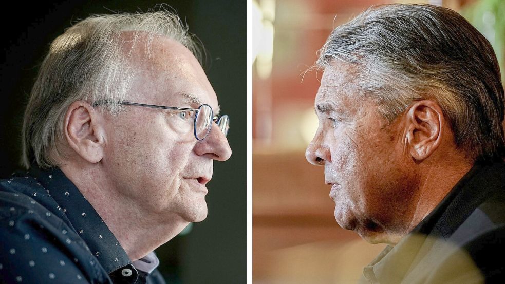 Haseloff und Gabriel halten bisherige Abgrenzungsstrategien zur AfD für gescheitert. Foto: Kay Nietfeld/dpa
