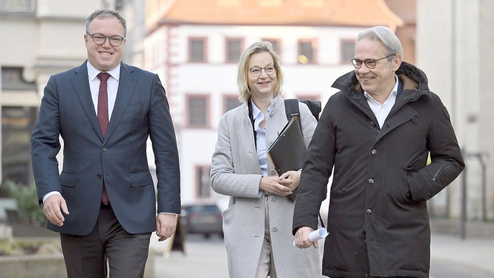 Die Thüringer Brombeer-Koalition ist die einzige ihrer Art in Deutschland. (Archivbild) Foto: Martin Schutt