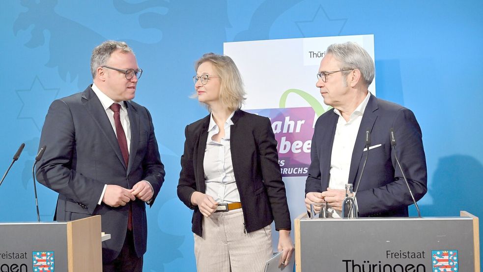 Die Diskussion über die Stabilität der Thüringer Regierungskoalition geht weiter. (Archivbild) Foto: Martin Schutt