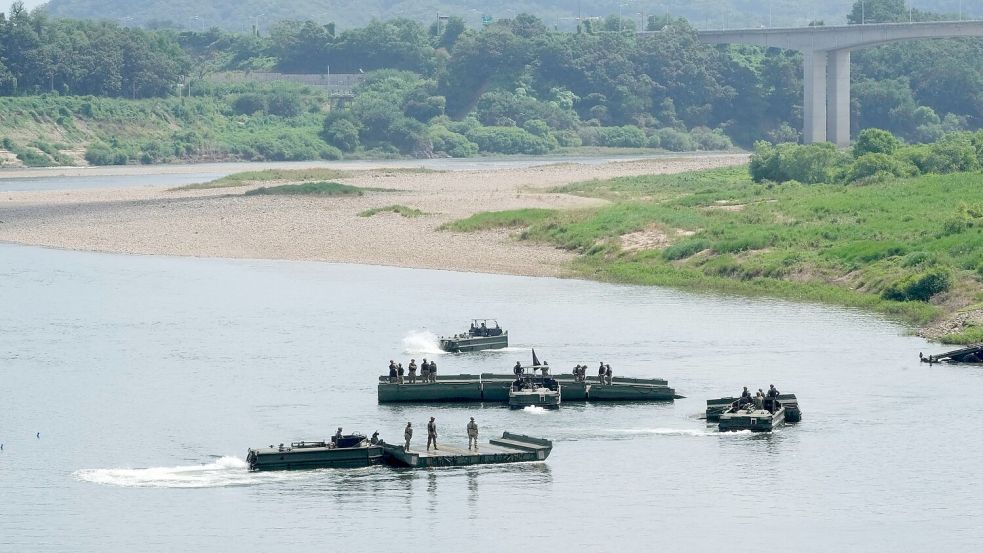 Streitkräfte beider Länder halten derzeit nahe der Grenze zu Nordkorea ihre jährliche Militärübung ab. Foto: Ahn Young-joon