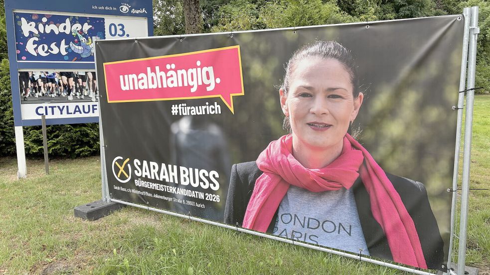 Sarah Buss wirbt als parteilose Bürgermeisterkandidatin mit ihrer Unabhängigkeit. Foto: Aiko Recke