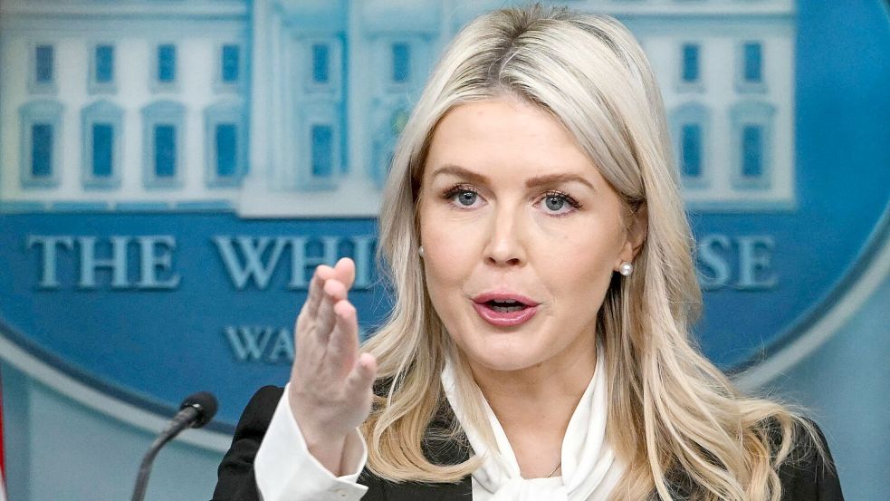 Karoline Leavitt sorgte mit ihrem Umgang mit Journalisten bei der Pressekonferenz für Schlagzeilen. Foto: AFP/ANDREW CABALLERO-REYNOLDS
