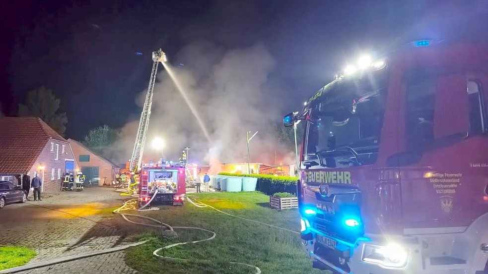 Die Scheune stand lichterloh in Flammen. Foto: privat