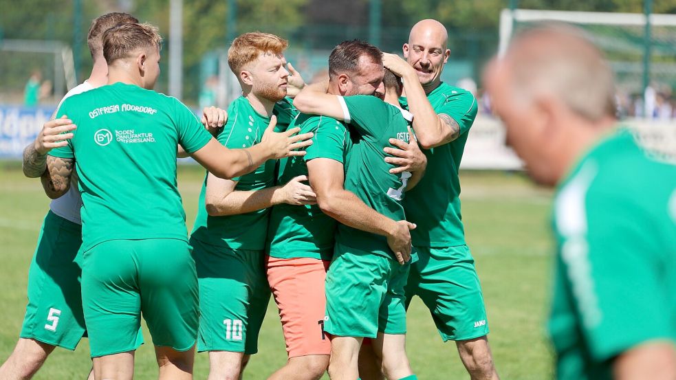 Moordorf hatte im Heimspiel gegen Fortuna Veenhusen wieder Grund zum Jubeln. Foto: Wilfried Gronewold