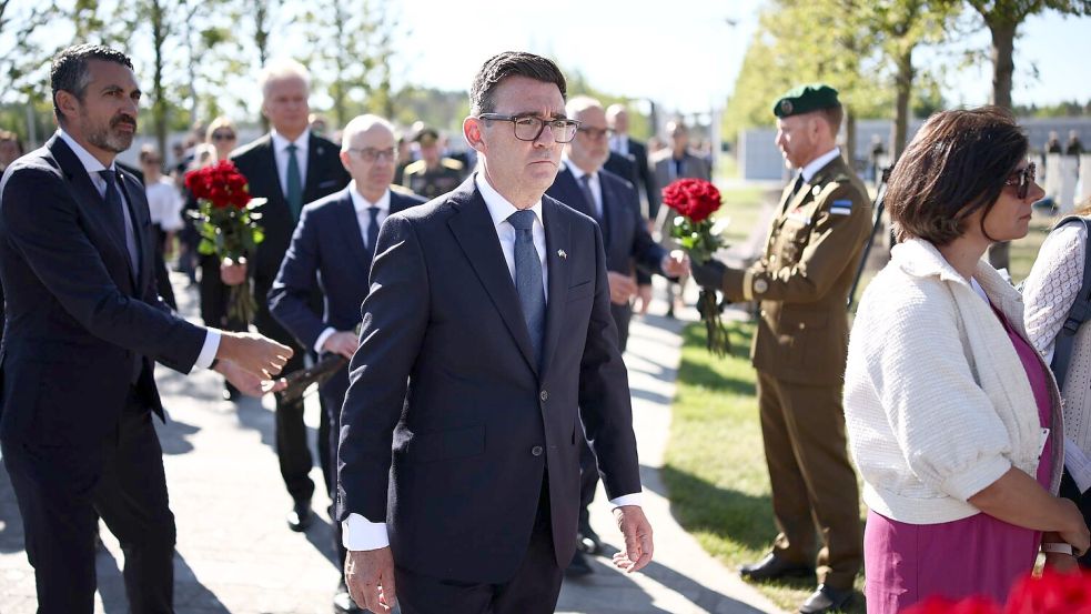 Der britische Premierminister Andy Burnham sicherte der Ukraine bei einem Besuch in Kiew weitere militärische Unterstützung zu. Foto: Henry Nicholls