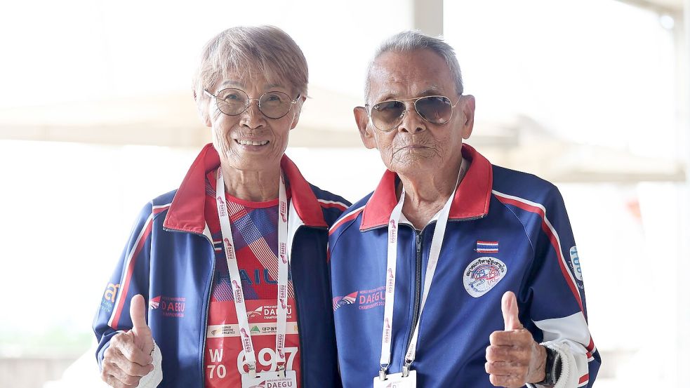 Sawang Janpram wird von seiner 74-jährigen Tochter Siripan trainiert. Foto: -