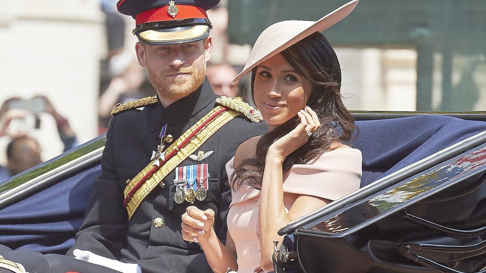 2018 noch als Prinzenpaar mit royalen Titeln: Knüpfen Harry und Meghan an die alten Zeiten an? Foto: AFP/NIKLAS HALLE'N