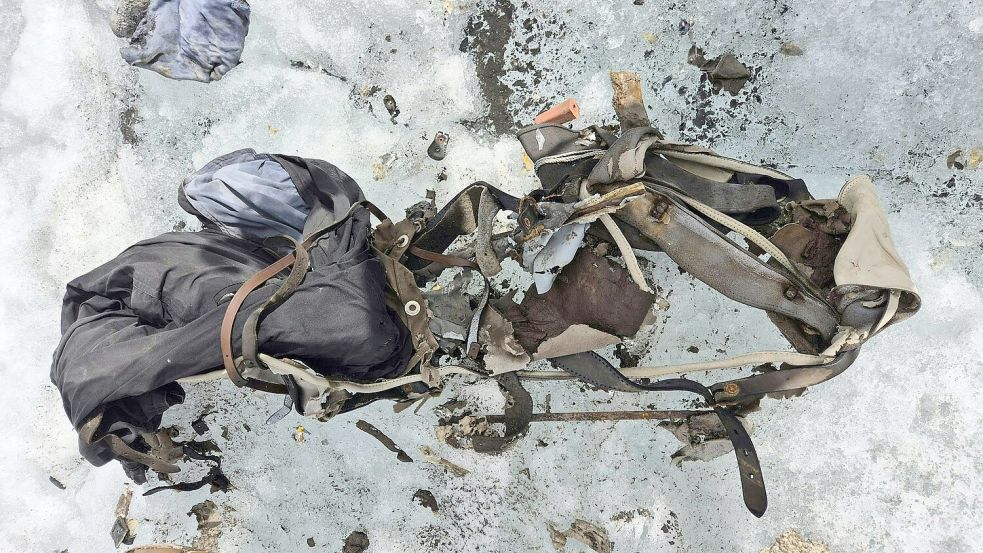 Die Ausrüstung wurde auf einem schmelzenden Gletscher in Tirol entdeckt. Foto: Unbekannt
