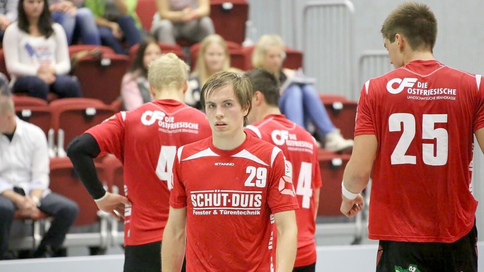 Von 2013 bis 2015 spielte Marten Franke (Nummer 29) beim OHV Aurich. Franke gehört zum aktuellen Kader des VfL Fredenbeck, der am Sonntag beim OHV Aurich zum Saisonstart gastiert. Foto: privat