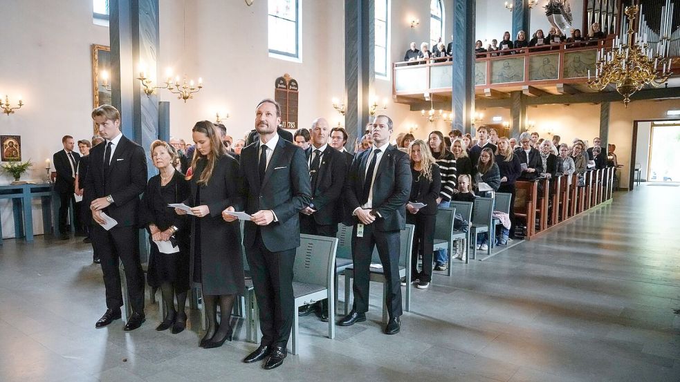 Die Beisetzung von König Harald V. - hier ein Gedenkgottesdienst - findet am 9. September statt. Foto: Cornelius Poppe/NTB/dpa