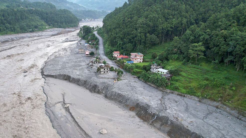 Durch die Sturzflut wurden ganze Landstriche verwüstet. Foto: Rajesh Kumar Singh