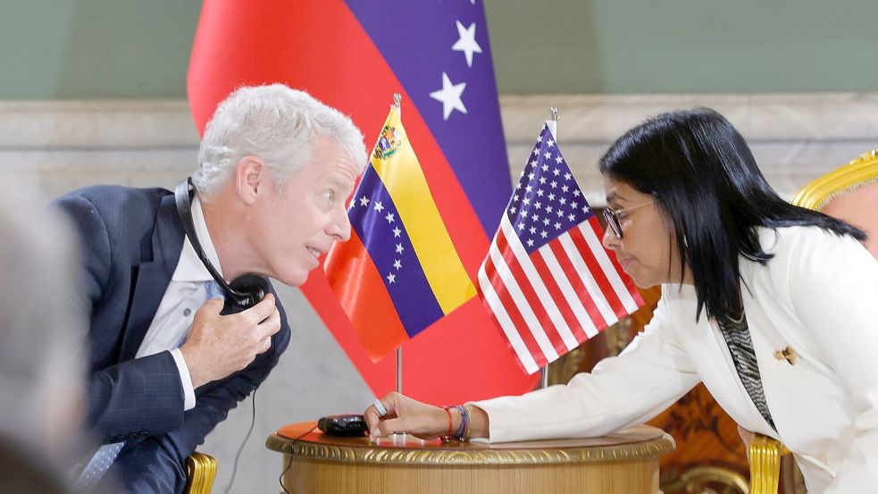 Durch die Öldeals erwartet US-Energieminister Chris Wright nach eigener Aussage Frieden, Freiheit und Wohlstand für Venezuela. Foto: Pedro Mattey