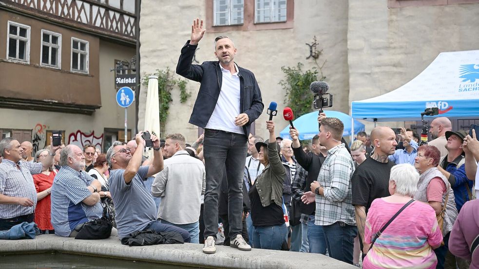 AfD-Spitzenkandidat Ulrich Siegmund zog als Person die Aufmerksamkeit im Wahlkampf auf sich, wie kein anderer Politiker. (Archivbild) Foto: Hendrik Schmidt/dpa