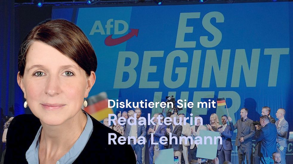 Nach dem Sieg der AfD steht die politische Landschaft vor einer beispiellosen Belastungsprobe. Wie das Land jetzt reagieren sollte, bespricht Rena Lehmann im „360° | Das Forum“. Foto: noz und dpa/michael kappeler
