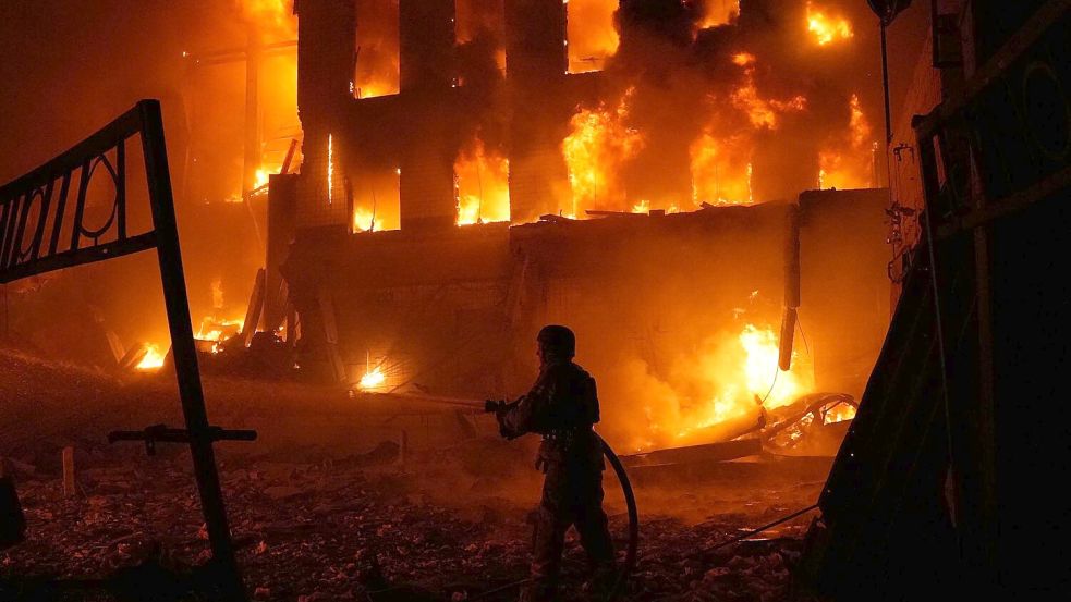 Wie so oft wurde Kiew auch diesmal wieder in der Nacht attackiert. Foto: Alex Babenko