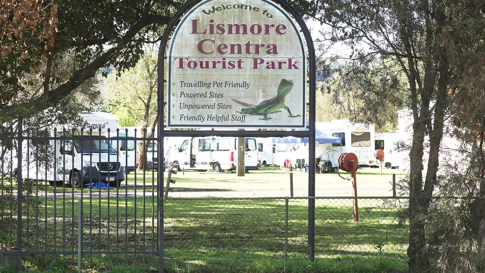Der Lismore Centra Tourist Park ist ein Wohnwagen- und Campingplatz. Hier verbrachte Simone Strobel zunächst die Nacht – und kehrte nach Verlassen der Anlage nie wieder zurück. Foto: IMAGO/Jason O‘Brien