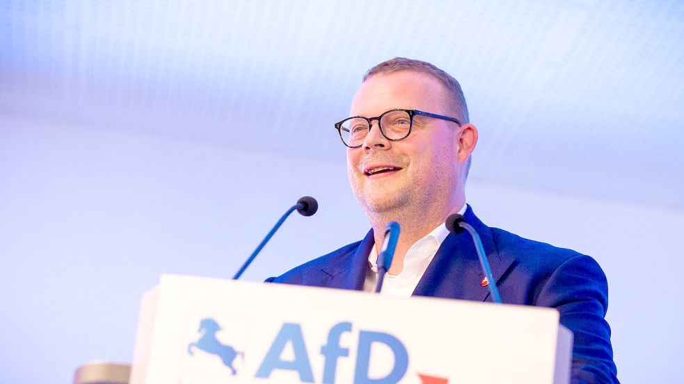 Die AfD um Landeschef Schledde verzeichnet die größten Zugewinne. (Archivbild) Foto: Moritz Frankenberg