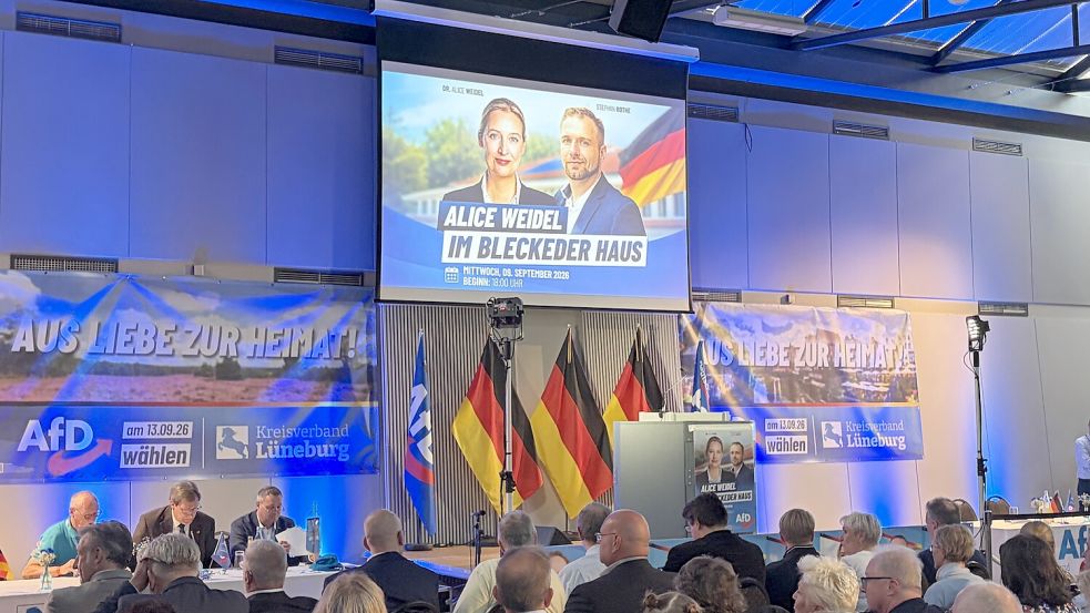 Alice Weidel besuchte im niedersächsischen Kommunalwahlkampf Bleckede nahe Lüneburg. Foto: Jonas E. Koch