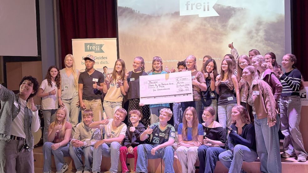 Die Klasse 8a der Realschule punktete beim Wettbewerb und landete auf dem 3. Platz. Foto: Mieke Matthes
