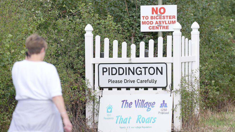 In einem britischen Dorf regt sich Protest gegen die geplante Unterbringung von Asylsuchenden. Foto: Joe Giddens