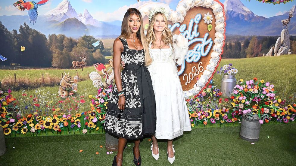 Model-Kolleginnen: Naomi Campbell und Heidi Klum. Foto: Felix Hörhager