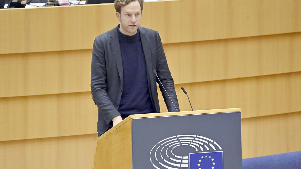 Der deutche Volt-Politiker Damian Boeselager ist seit 2019 EU-Abgeordneter. Foto: IMAGO/Dwi Anoraganingrum