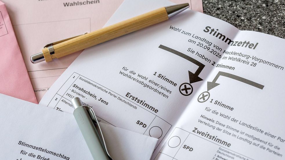 In wenigen Tagen öffnen die Wahllokale in MV für die Landtagswahl. (Symbolbild) Foto: Jens Büttner/dpa