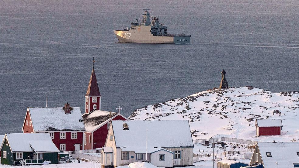 Der Streit um Grönland sorgte für große Spannungen. (Archivbild) Foto: Evgeniy Maloletka/AP/dpa