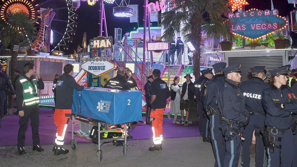 Schwerer Unfall zum Wochenbeginn auf der Wiesn. Foto: Felix Hörhager/dpa