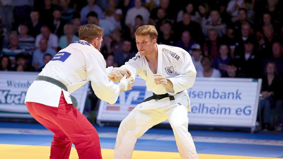 Deutschlands Olympia-Starter Timo Cavelius (r) wurde Opfer einer Prügel-Attacke. (Archivfoto) Foto: Erik Gruhn/Deutscher Judo-Bund/dpa