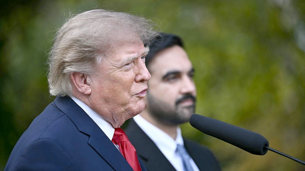 US-Präsident Trump hält heute eine Rede zum Iran-Krieg und zum Grönland-Abkommen. Foto: AFP/BRENDAN SMIALOWSKI