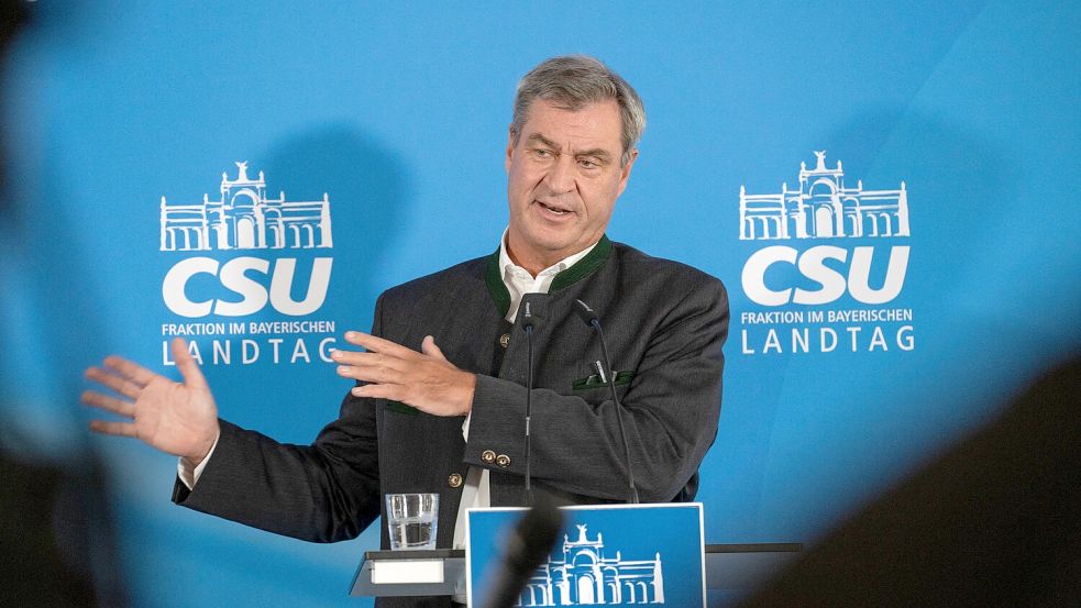 Markus Söder stützt Friedrich Merz. Aber wenn der richtige Moment gekommen ist, würde er wohl nicht zögern. Foto: Pia Bayer