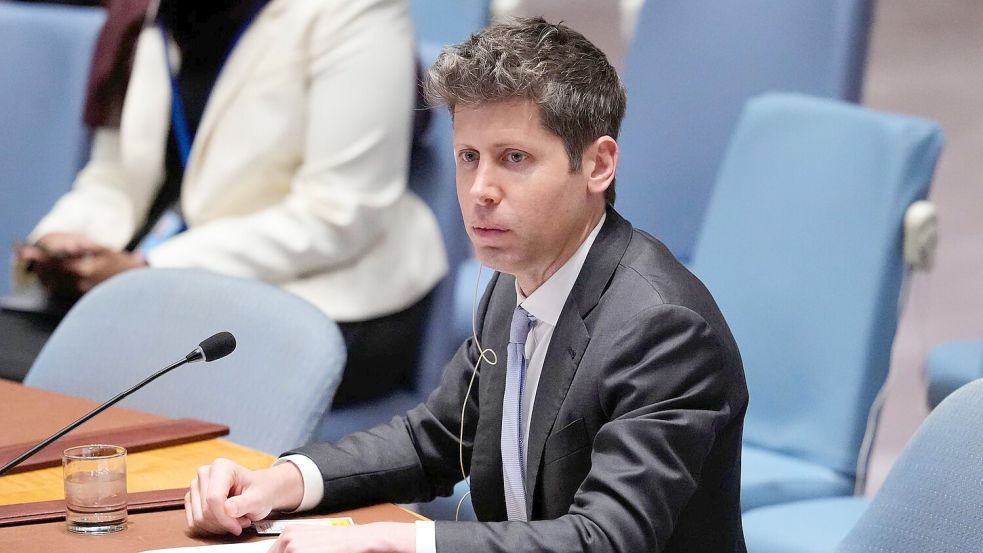 OpenAI-CEO Sam Altman bei den Vereinten Nationen: „Dieser Zeitpunkt verlangt nach extremer Vorsicht.“ Foto: Yuki Iwamura/AP/dpa