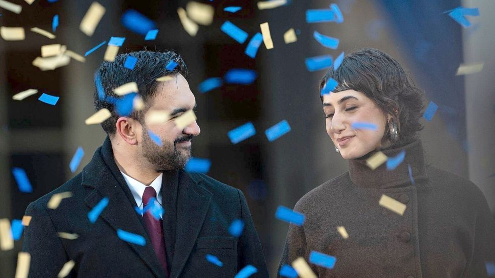„It-Girl der Stunde“ trifft „populärsten Bürgermeister der Welt“ (zumindest laut manchen Medien): Rama Duwaji und ihr Ehemann Zohran Mamdani. Foto: Imago/Anadolu Agency