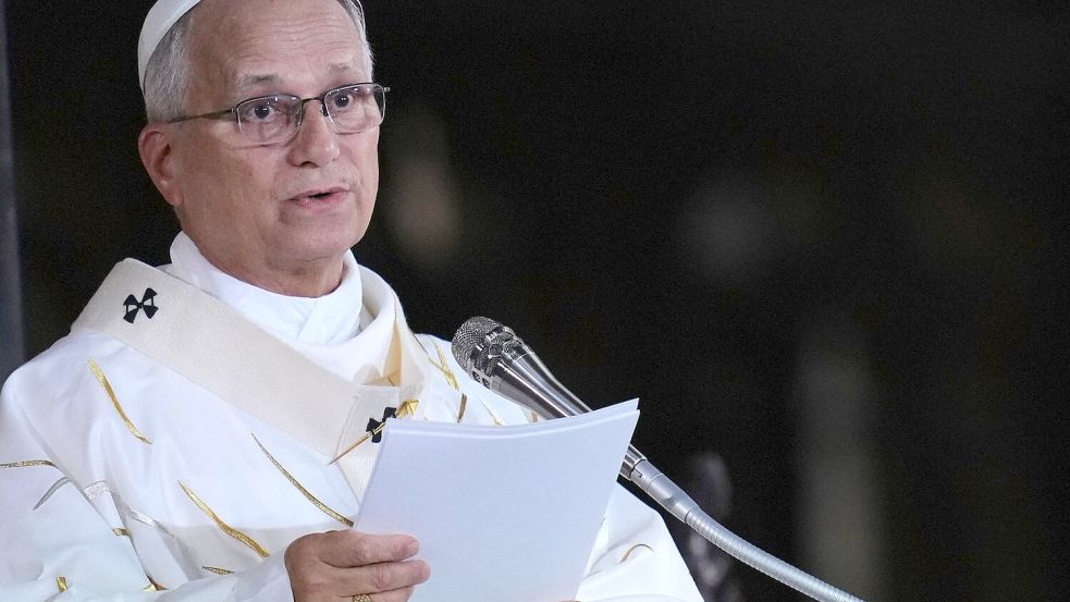 Papst Leo XIV. warnt vor einem neuen Wettrüsten. Foto: Aurelien Morissard/AP/dpa