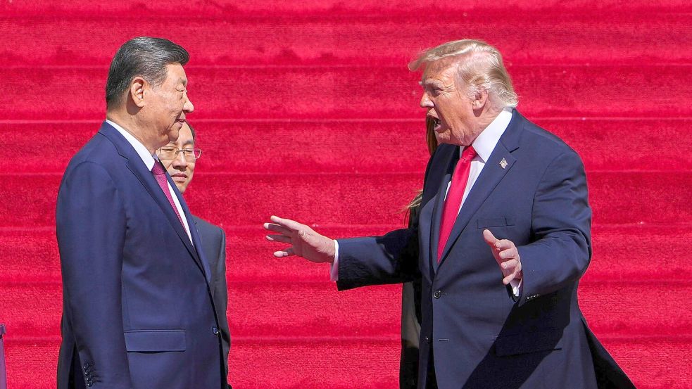 Trump hatte Xi vergangene Woche in Washington empfangen. (Archivbild)  Foto: Julia Demaree Nikhinson/AP/dpa