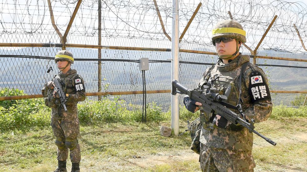 Die Demilitarisierte Zone (DMZ) trennt die zwei Staaten. Foto: Song Kyong-Seok/POOL Kyodo News/AP/dpa