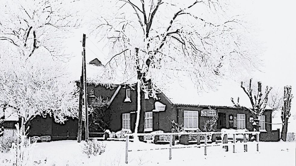 Winterliches Zweibült – für die alten Engerhafer sind mit diesem Ensemble viele schöne Erinnerungen verknüpft. Foto: Gerd-D. Gauger