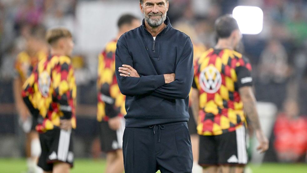 Sein Premierensieg als Bundestrainer bedeutet Jürgen Klopp sehr viel.  Foto: Sven Hoppe/dpa