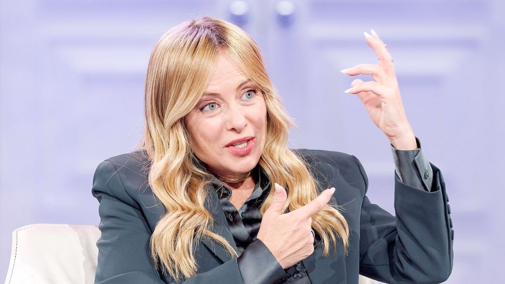 Italiens Ministerpräsidentin Giorgia Meloni lässt ihre Stimme urheberrechtlich schützen. (Archivfoto) Foto: Roberto Monaldo/LaPresse/AP/dpa