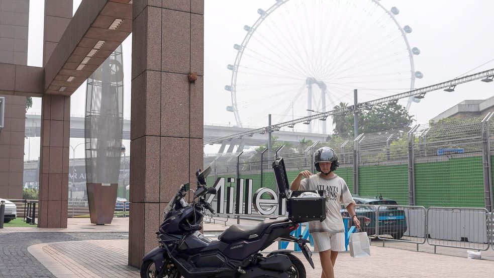 Starker Smog in Singapur. Foto: Ng Han Guan/AP/dpa