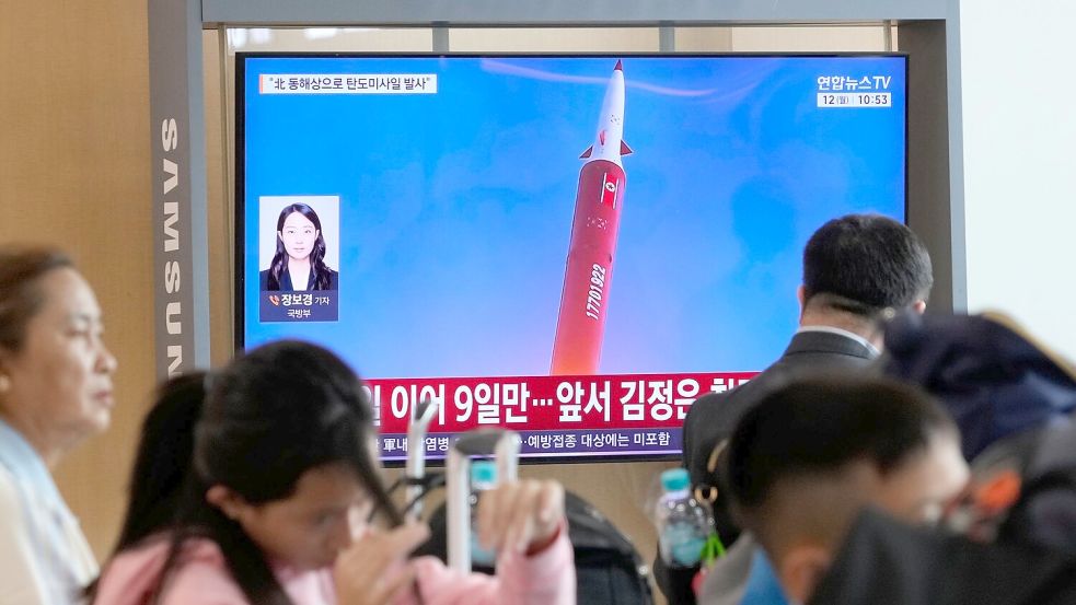 Südkorea und Japan haben einen weiteren Test nordkoreanischer Raketen verzeichnet.  Foto: Ahn Young-joon/AP/dpa