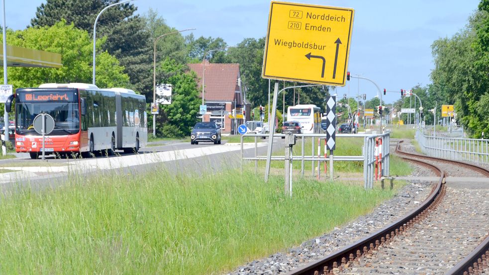 Der Ausbau der Bahnstrecke Aurich-Abelitz-Emden wird vor allem von den Anwohnern der Ortsdurchfahrt Moordorf kritisch gesehen. Foto: Aiko Recke