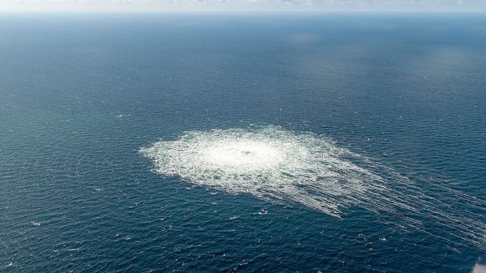 Nach Sprengung der Nord-Stream-Pipelines strömte eine große Menge Gas in die Ostsee. (Archivbild) Foto: -/Danish Defence Command/dpa