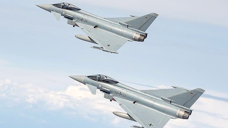 Zwei Eurofighter beim Einsatz. Foto: Luftwaffe