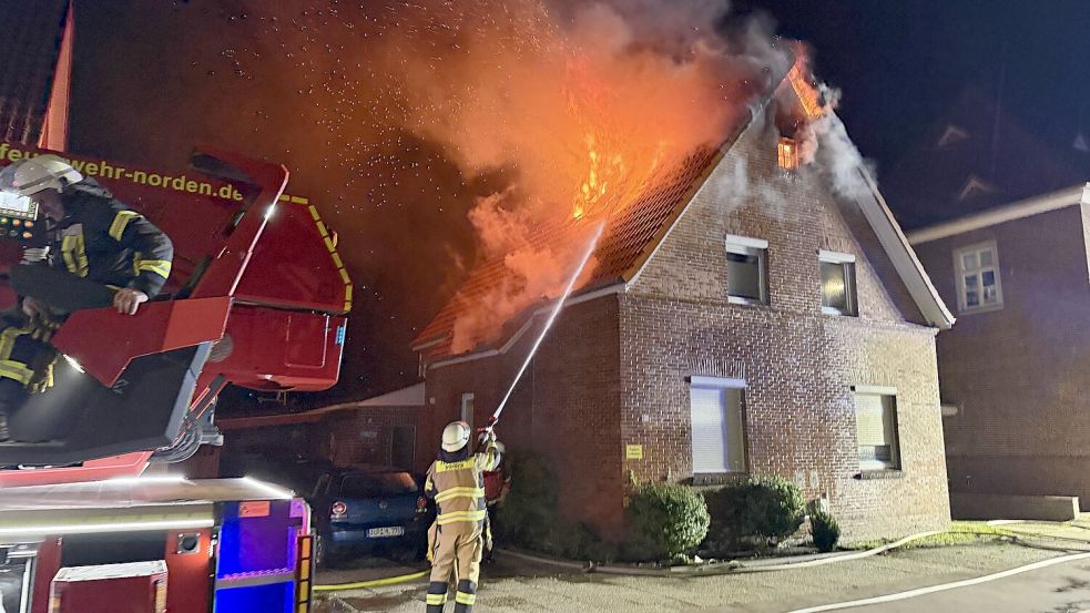 Die Feuerwehr war in Norden im Einsatz. Foto: Feuerwehr Norden/Thomas Weege