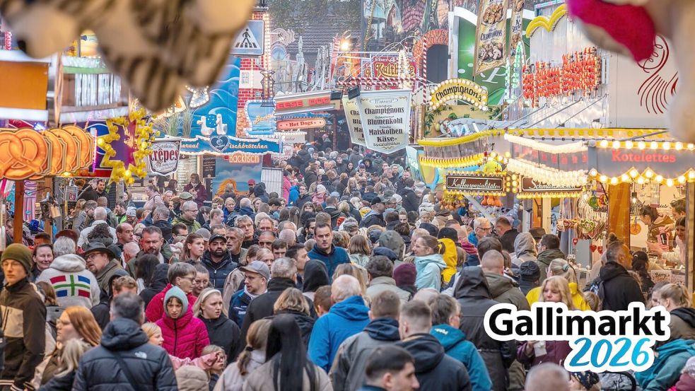Der Gallimarkt zog auch am Sonntag trotz regnerischen Wetters wieder tausende Besucher an. Foto: Klaus Ortgies